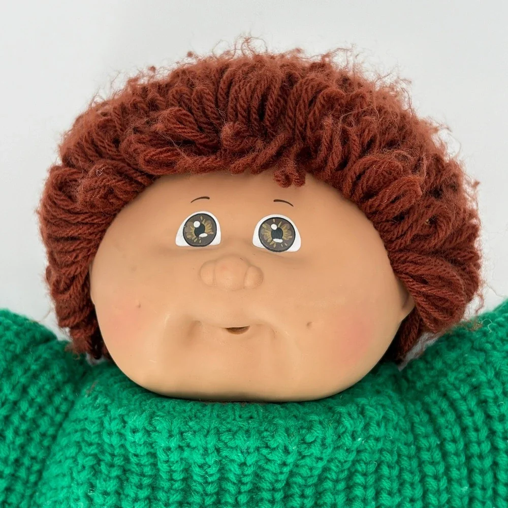 Vintage 1985 Cabbage Patch Kids Boy Doll Coleco HM4 OK Auburn Hair Brown Eyes